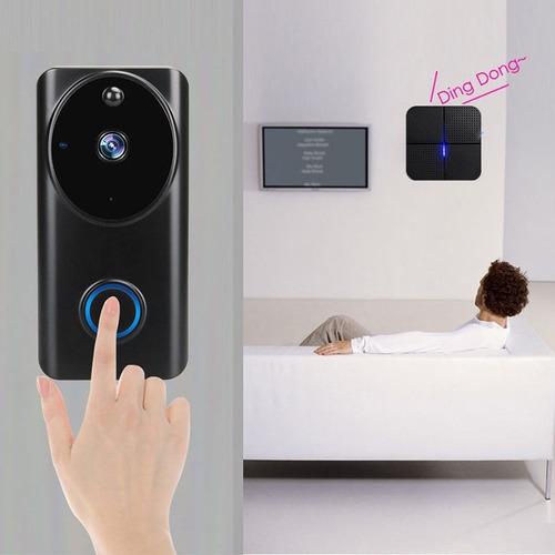 Imagen 7 de 7 de Timbre Wifi Interior Para Portero Visor Video Doorbell