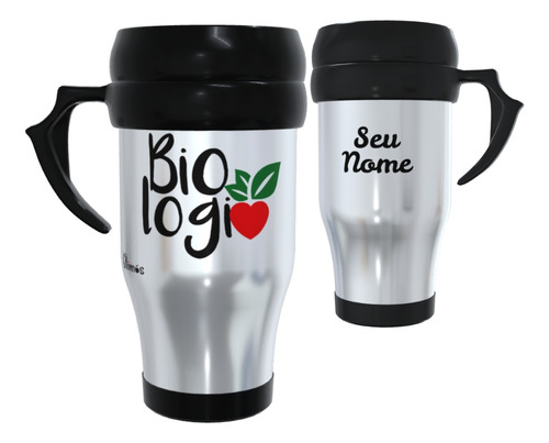 Caneca Biologia Semi Térmica Personalizada Com Seu Nome