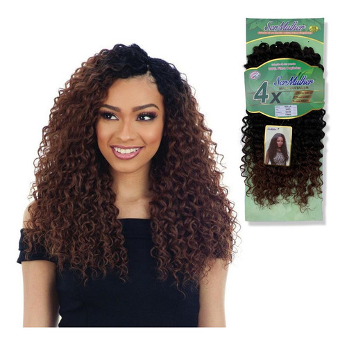 Cabelo Orgânico Cacheado Bella - Ser Mulher - Pacotão 340 G Cor T1b/30
