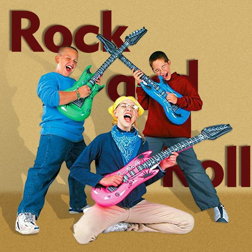 Guitarra Inflable 35 Pulgadas 6 Colores Fiesta De Rock And R