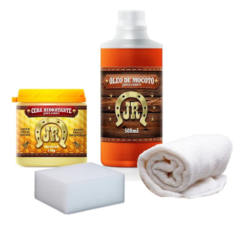 Kit Hidratante De Couro Óleo De Mocotó + Cera