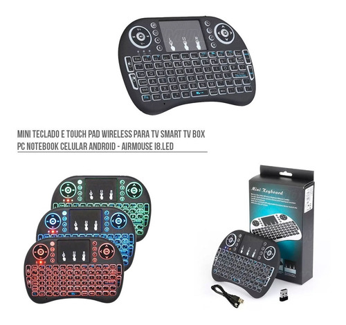 Mini Teclado Wireless Mouse Para Smart Tv/notebook/iPad