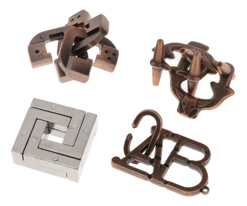 4 Tipos / Juego Retro Lock Toy Box Puzzles Iq Train Estilo 3