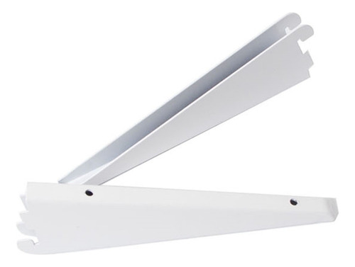 Ménsula Para Riel Estanterías 17cm Doble Enganche X1 Sc Color Blanco