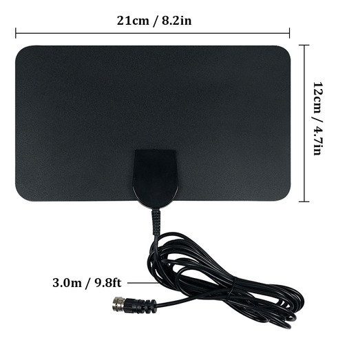 Antena De Tv Digital Para Interiores De 4k Con Amplificador,
