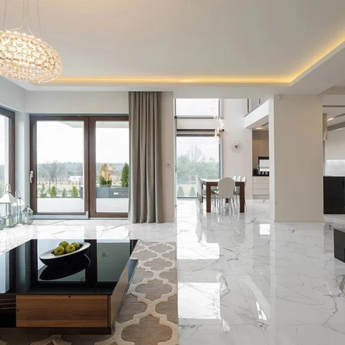 Porcelanato Calacata Branco Acetinado De Luxo Grande