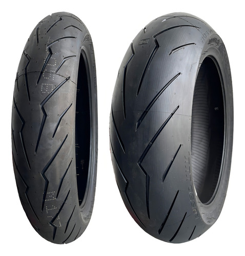 Pneu Pirelli 120/70r17 + 180/55r17 Diablo Rosso 3 Moto