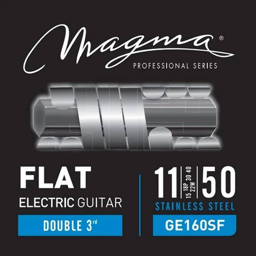 Encordoamento Magma Ge160sf Flat Guitarra 11-50, Aço Inox