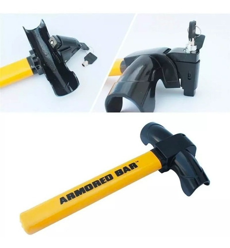 Traba Volantes Anti Robo Seguirdad Auto Tipo T Con 2 Llave