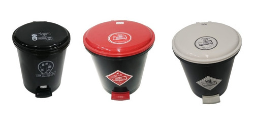 Imagen 5 de 6 de Cuatro Papeleras De 13 Litros De Pedal Luxury Nueva Norma