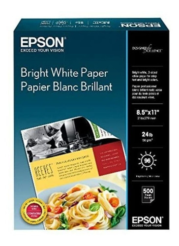 Papel Epson 8.5 X11 Extra Blanco Alta Calidad Dpi720 C/500