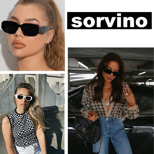 Sorvino Gafas De Sol Rectangulares Retro De Los Años 90 Para
