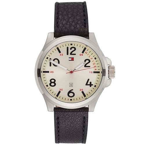 Reloj Tommy Hilfiger 1790935 Cuero Negro Original