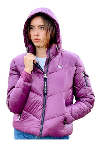 Chamarra Tommy Hilfiger Morada Original Y Nueva Mujer