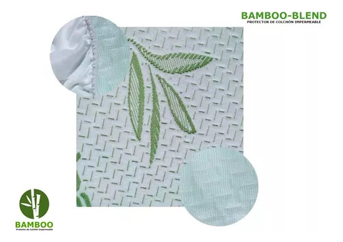 Cubre Colchon Forro Protector Impermeable Bamboo Queen