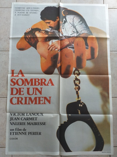 Antiguo Afiche Cine - La Sombra De Un Crimen *