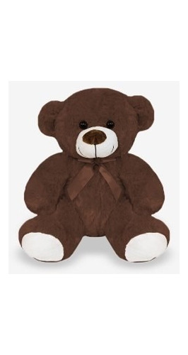 Peluche Oso Wth Ribbon Chocolate Med