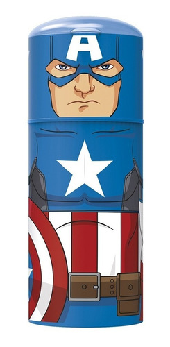 Vaso Botella De Agua Infantil Capitán América Marvel 350ml