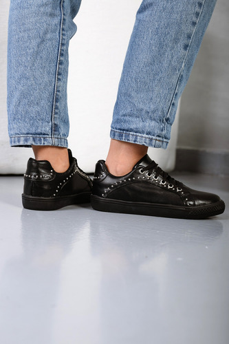 Zapatillas Mujer Urbanas Bajas Cuero Suela Goma Dua Lipa