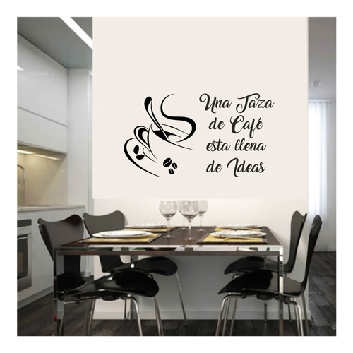 Vinilo Decorativo Para Pared Frase Cocina Café Ideas 60