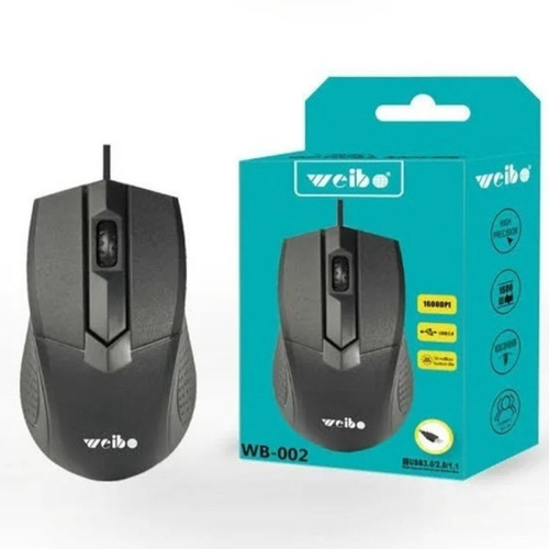 Mouse Optico Usb 1600 Dpi Weibo Wb-002