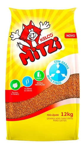 Areia Para Gatos Mitzi Kelco 12kg