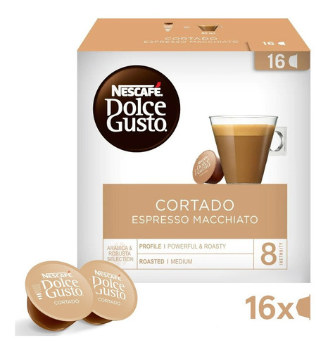 Imagen 1 de 7 de Cápsulas Nescafé Dolce Gusto Cortado Oficial