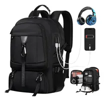 Comprar Mochila Viaje Carry On Expandible 25L Daza MCBAG25BK Porta Notebook Equipaje De Mano Avión Con Puerto USB y Bolsillo Para Zapatos Ideal Universidad Trabajo Camping - Negro