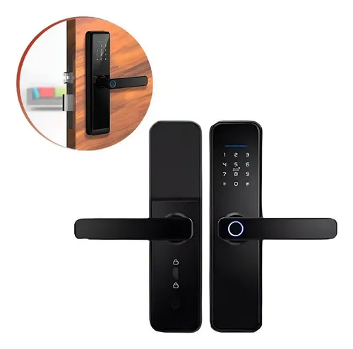 comprar Fechadura Eletrônica Digital Biometria Bluetooth Senha Carta Preto
