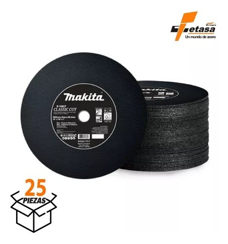 Disco Para Metal 14 . Makita. Caja De 25 Pzs. Negro