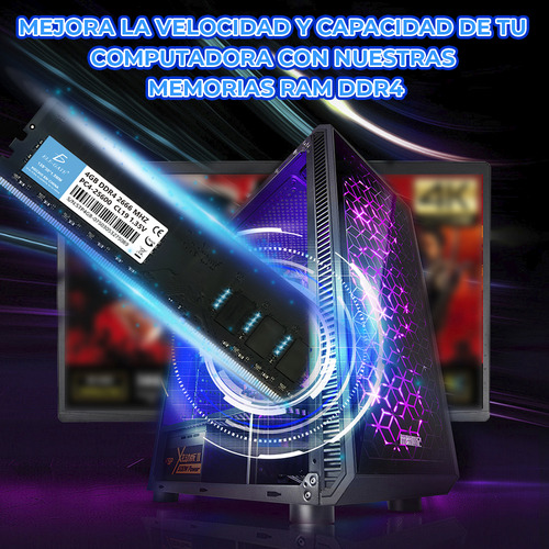 Memoria Ram Ddr4 4gb 2666 Mhz Pc4-25600 Cl19 1.35v 3.2gbps
