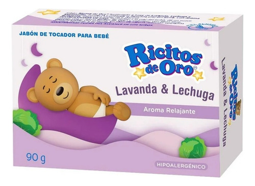 2 Pza Jabón De Tocador Ricitos De Oro Lavanda Y Lechuga 90 G