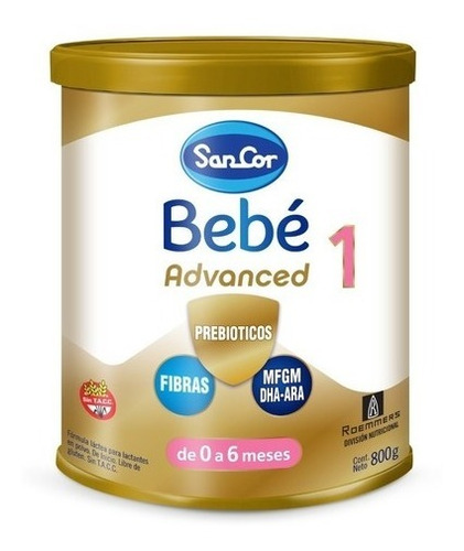 Sancor Bebe Advanced Formula Etapa 1 Lata X 800 Gr