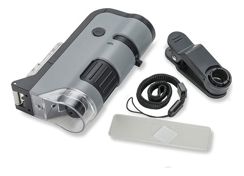 Carson Microflip 100x-250x Led Con Luz Uv Y Microscopio De B