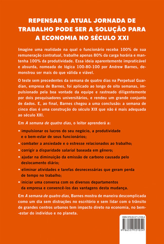 A Semana De Quatro Dias, De Barnes, Andrew. Editorial Editora Best Seller Ltda, Capa Mole Em Português, 2021