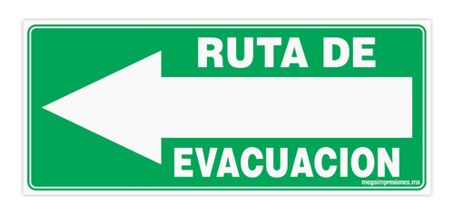 Señalamiento Ruta De Evacuación Izquierda 28x12