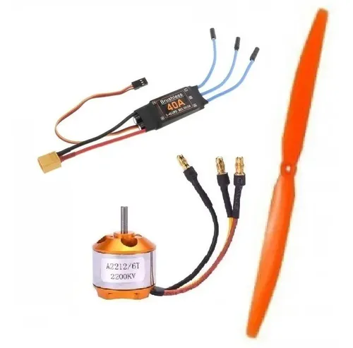 Moteur RC 2212 KV2200, ESC 30A XT60 pour Avion Télécommandé, Moteur Brushless 6035, Servo Hélice Haute Performance, Compatible Drone FPV Racing Moteur RC 2212 KV2200, ESC 30A XT60 pour Avion Télécommandé, Moteur Brushless 6035, Servo Hélice Haute Performance, Compatible Drone FPV Racing