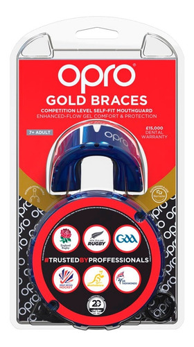 Imagen 2 de 9 de Protector Bucal Opro Gold Braces Para Brackets