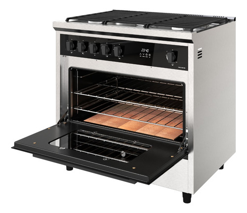 Cocina Morelli Prego 900 Touch Inox 5 Hornallas Con Visor D1