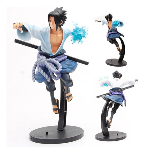 Estátua Naruto Shippuden Uchiha Sasuke 15cm Vibration Stars