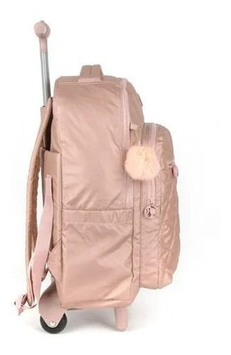 Imagem 4 de 8 de Kit Mochila Feminina Juvenil Rodinhas Notebook G Barbie Rosa