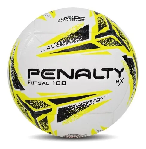 Bola de Futsal Penalty Rx 100 XXIII Amarela Branca e Preta