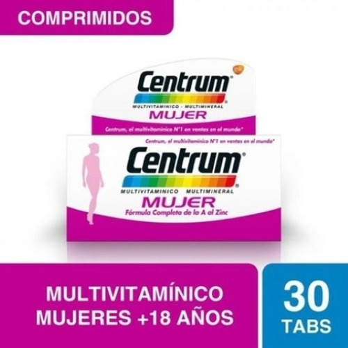 Centrum Mujer 30 Comp Rec Sabor Sin Sabor