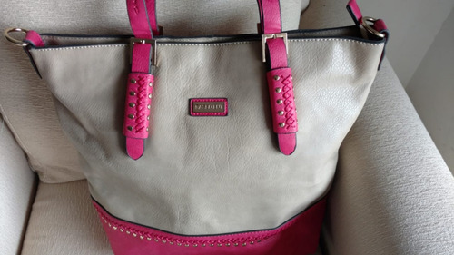 Cartera Beige Y Fucsia Basement