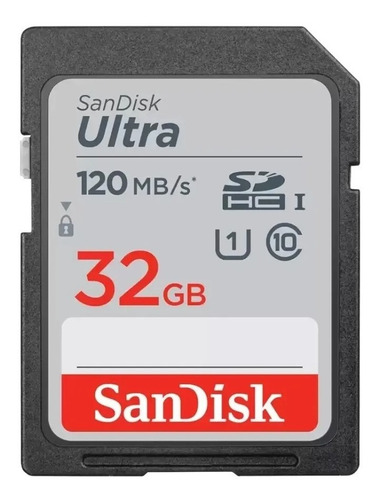 Tarjeta De Memoria Sandisk Ultra Sdhc Uhs-i De 32 Gb