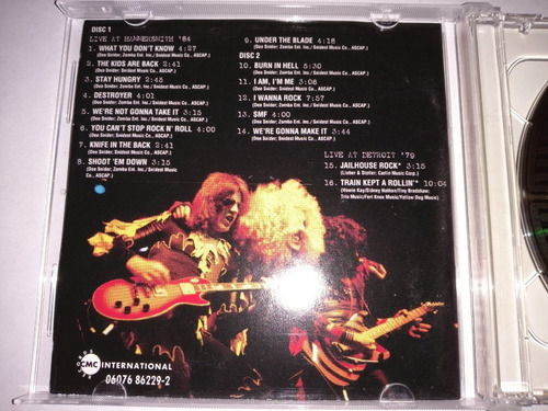 Twisted Sister - Live At Hammersmith Cd Usa Ed 1995 Mdisk (Usado)