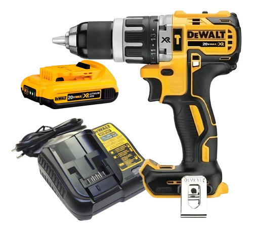 Parafu/furadeira De Impacto Brushless 20v Bateria 2ah Dcd796 Cor Amarelo