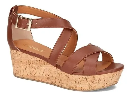 Sandalia Plataforma Corcho Tira Cruzada Andrea 3046425