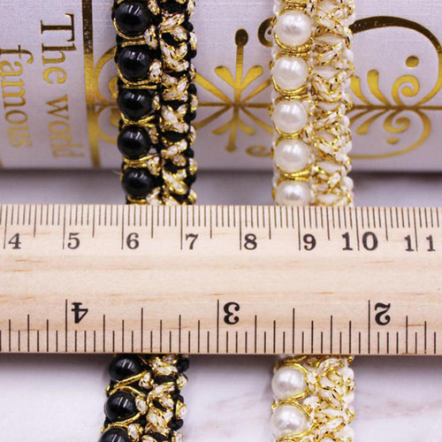 E 2x1 Yarda 15 Mm Cinta De Encaje De Perlas Para Decorar