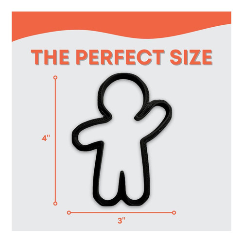 Waving Gingerbread Man Cookie Cookie Cutter | Cortador De De